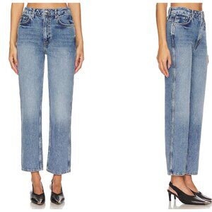 ANINE BING paint splatter Vin jeans in pacific blue